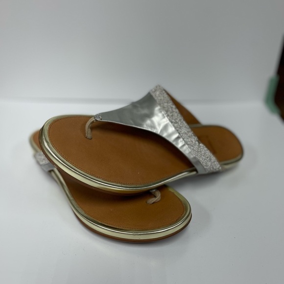 Fitflop Silver and Tan Sandals - Picture 3 of 3
